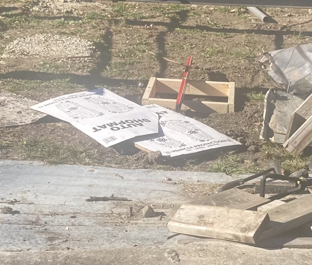 working on a pier with autoshop mat.